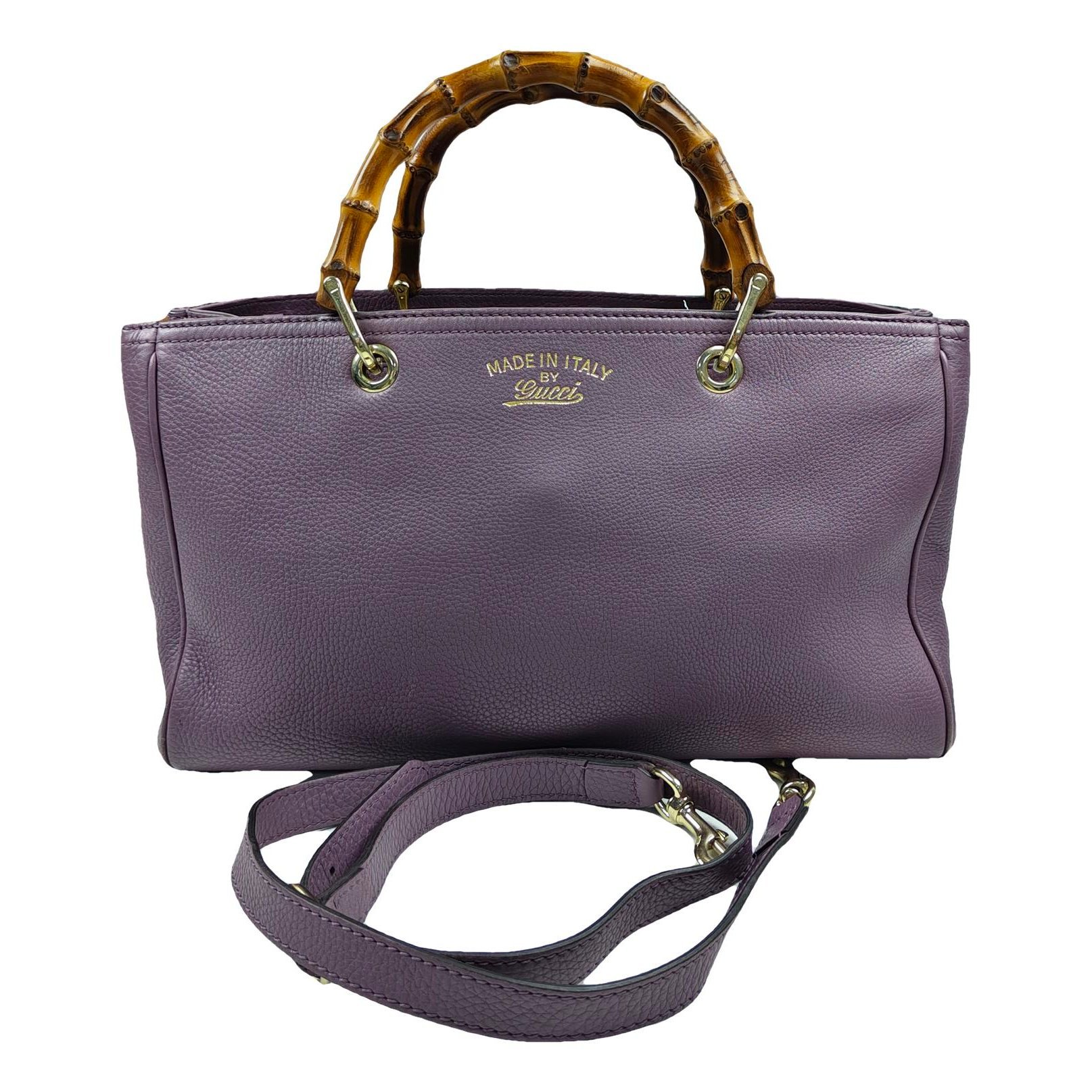 Bamboo leather handbag