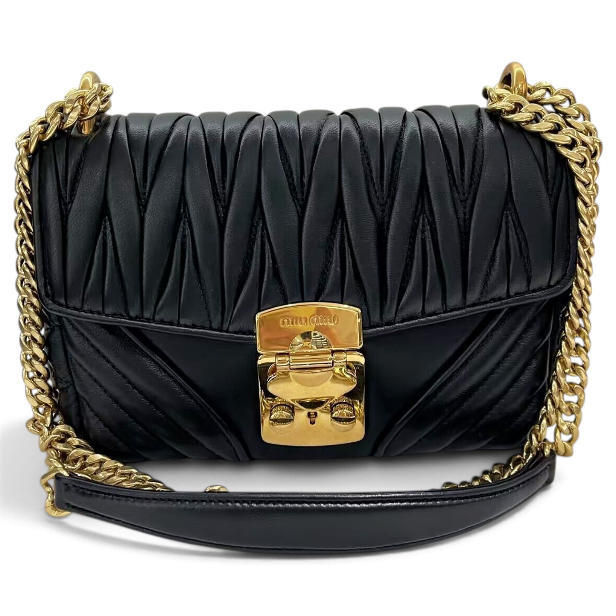 Miu Confidential leather handbag