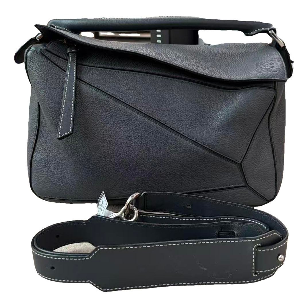 Puzzle leather handbag