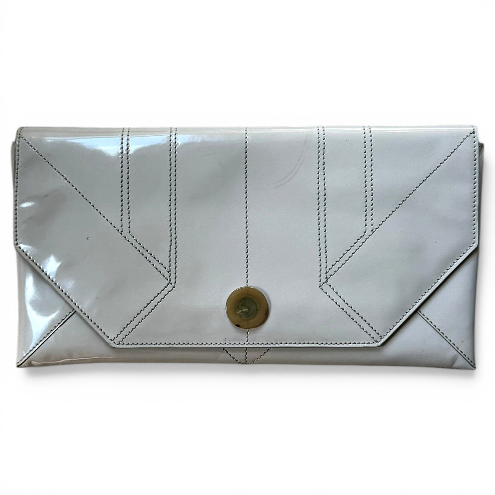 Patent leather clutch bag