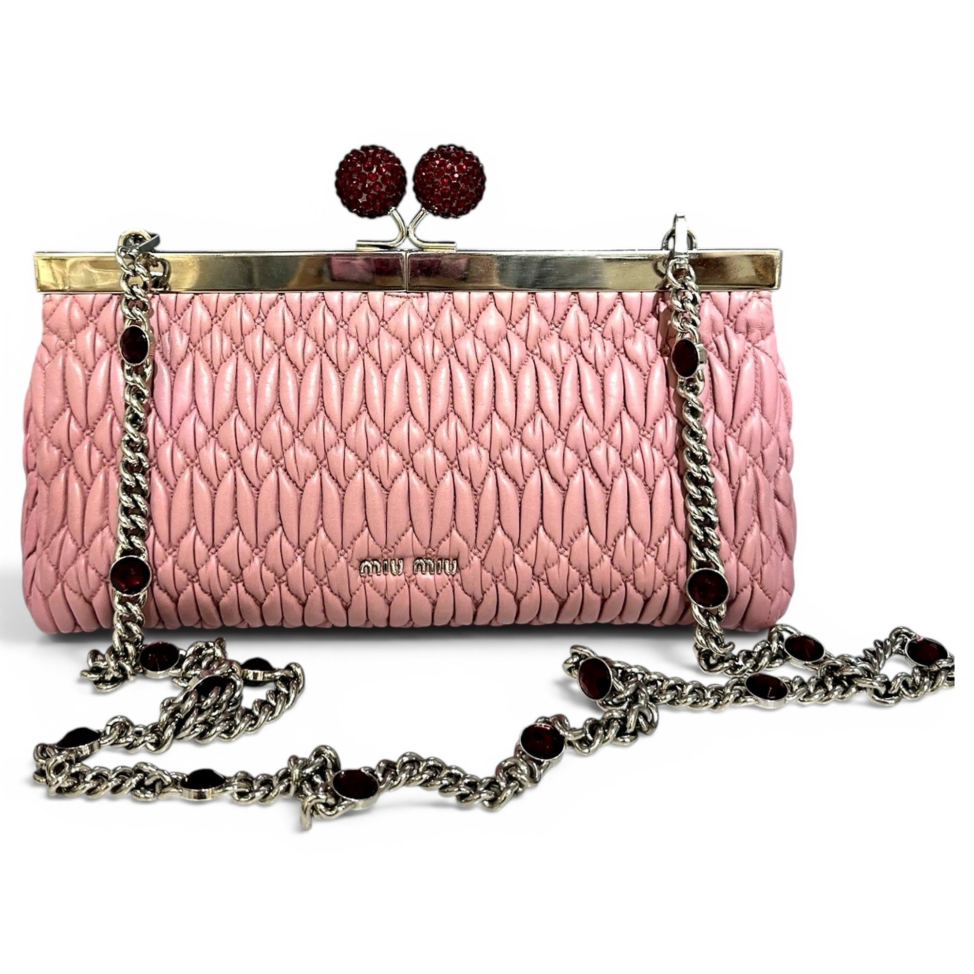 Miu Belle leather handbag