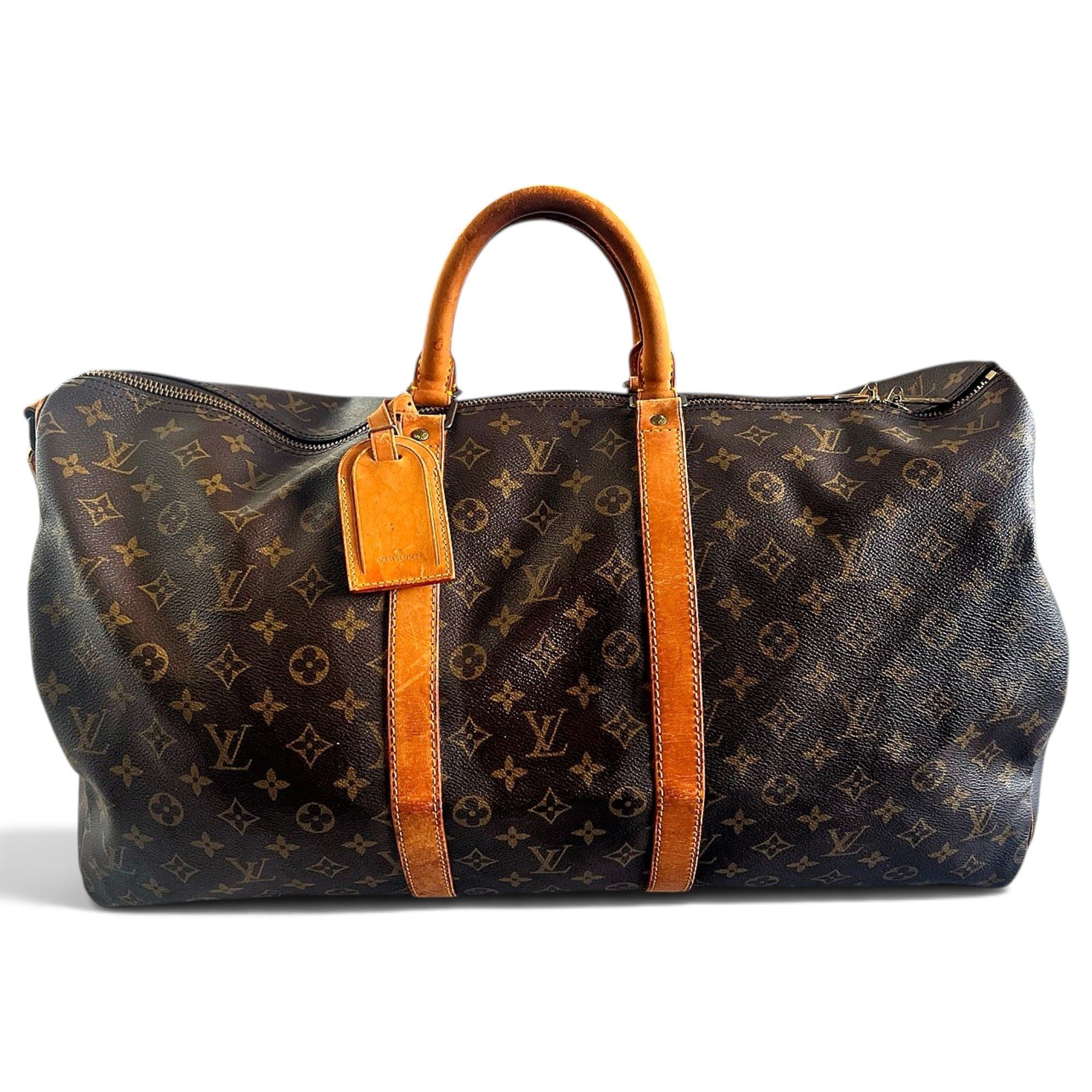 Keepall leather travel bag