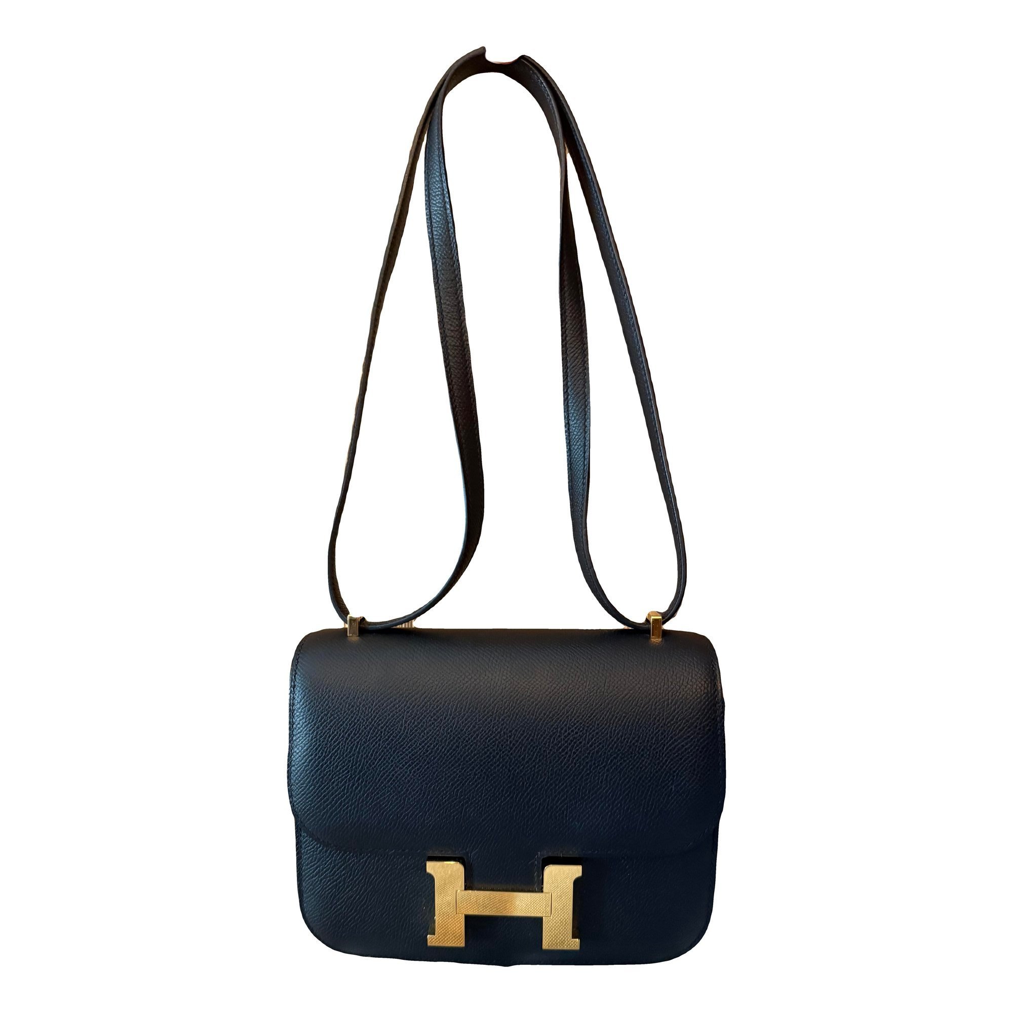 Hermes Constance Handbag Black Epsom Leather 2024