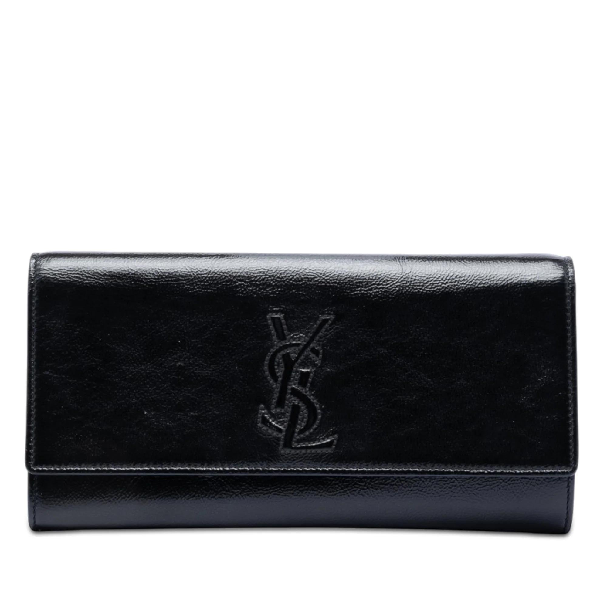 Leather clutch bag