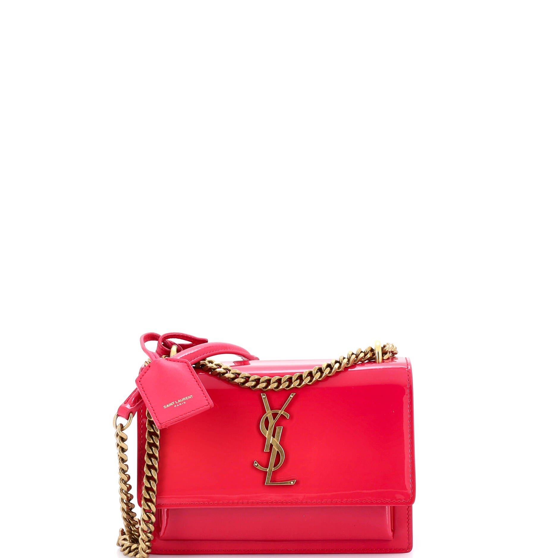 Saint Laurent Sunset Crossbody Bag Patent Small