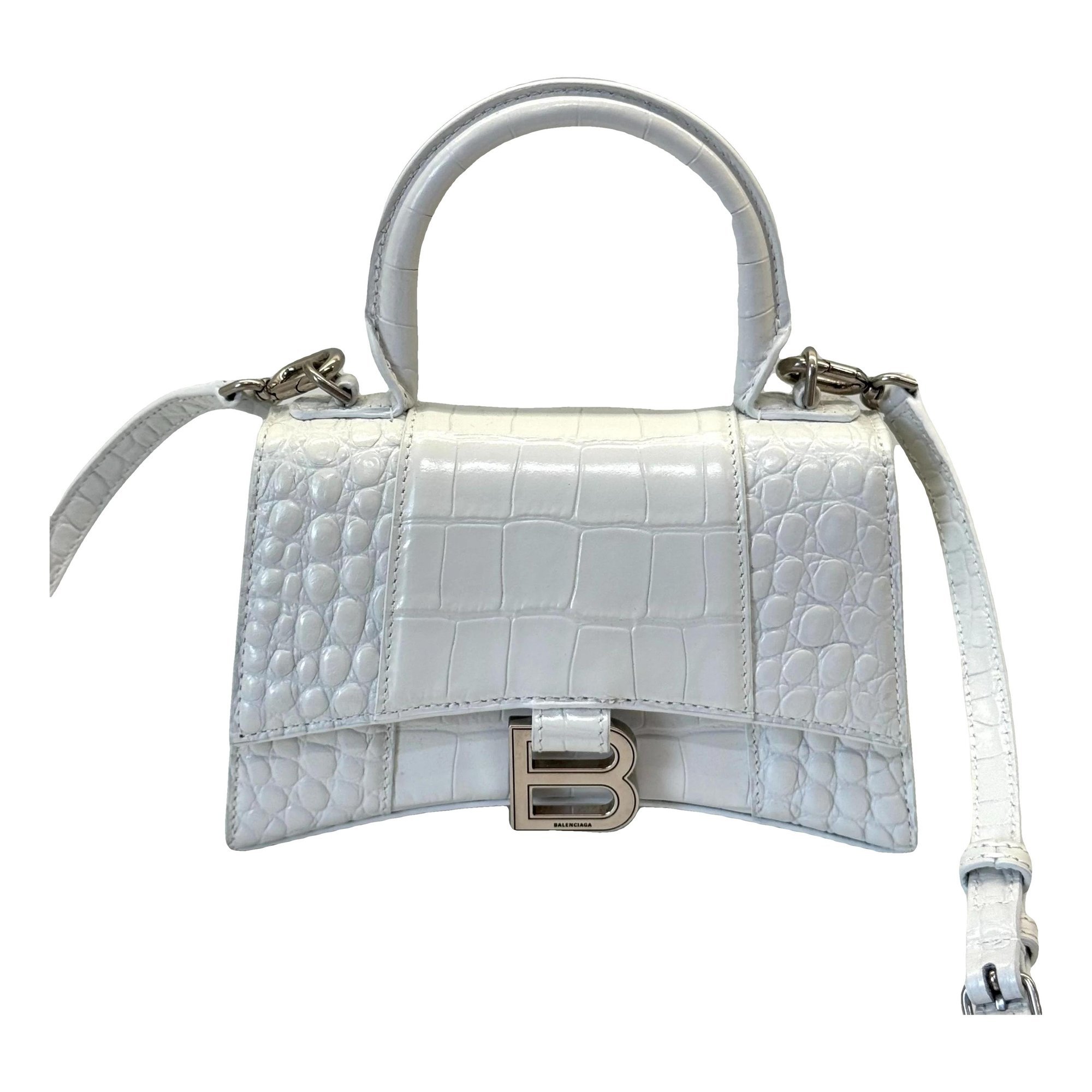 Hourglass leather crossbody bag