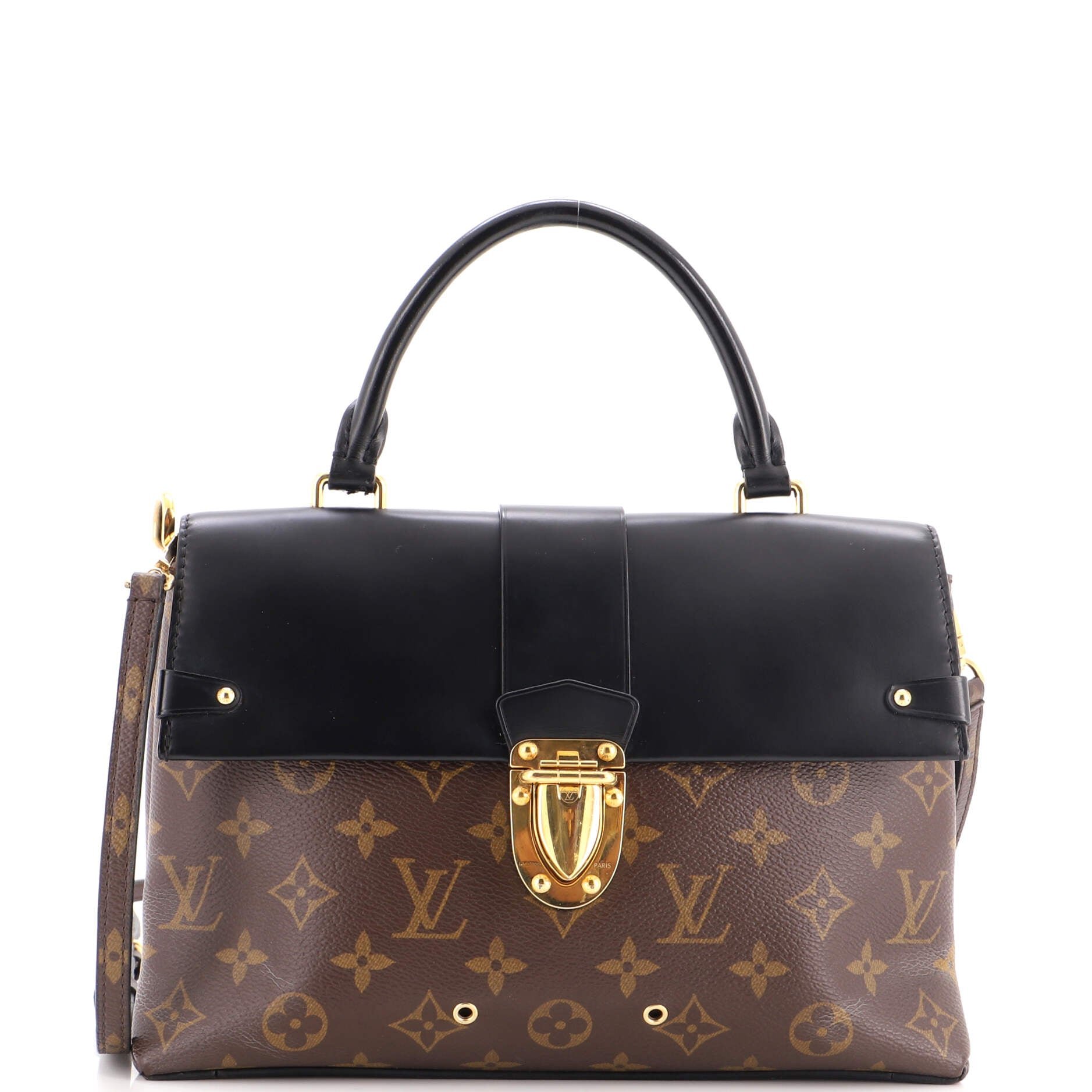 One Handle Flap Bag Monogram Canvas and Leather MM