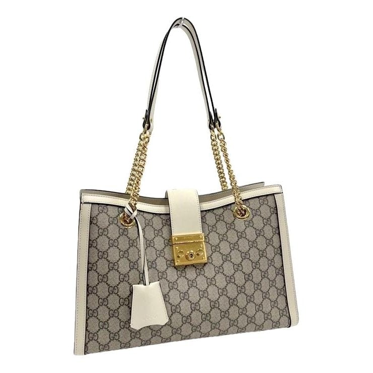 Padlock leather handbag
