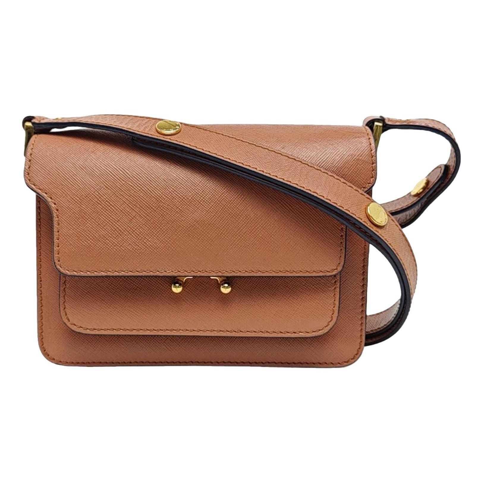 Marni Trunk leather crossbody bag