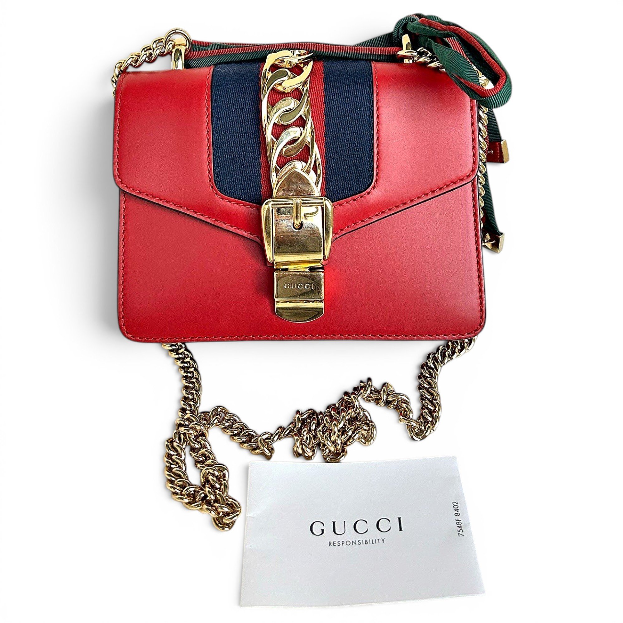 Sylvie Flap Chain leather crossbody bag