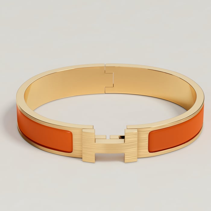 Orange Mat Clic Hh Bracelet