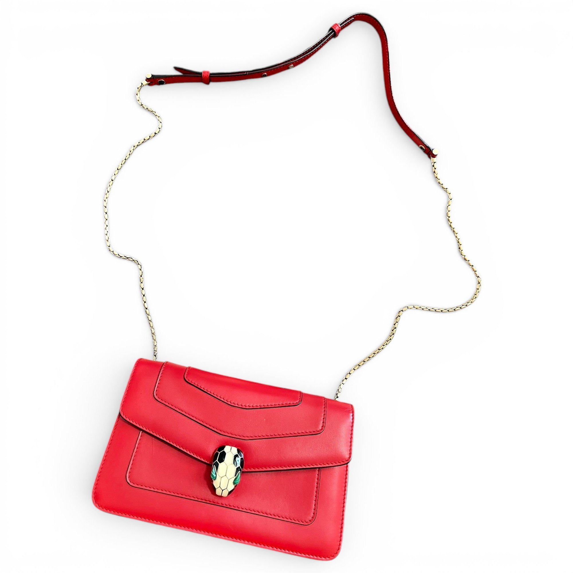 Serpenti leather handbag