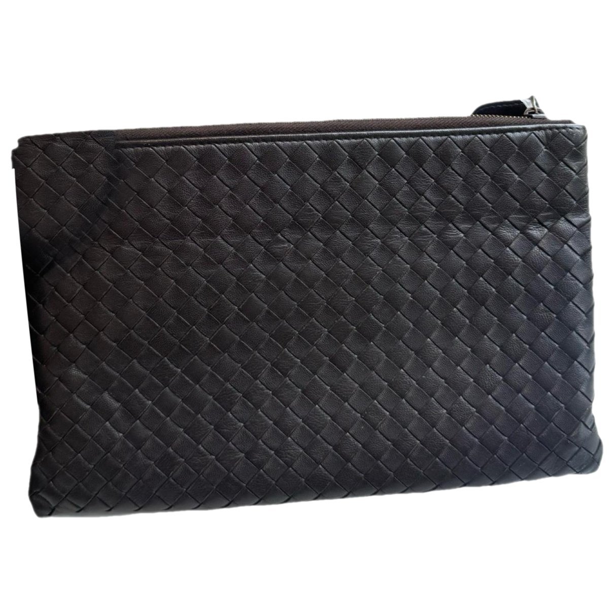 Leather clutch bag