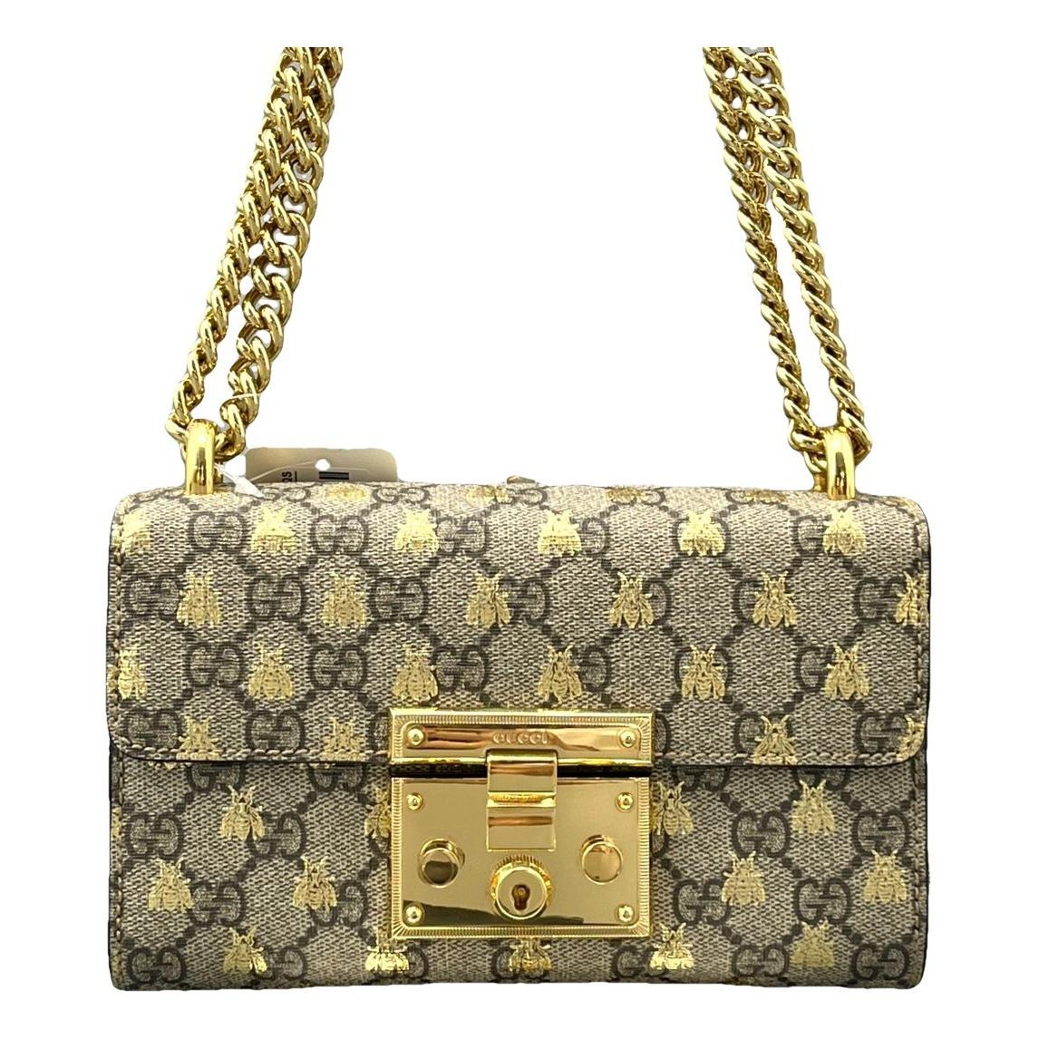 Padlock leather handbag