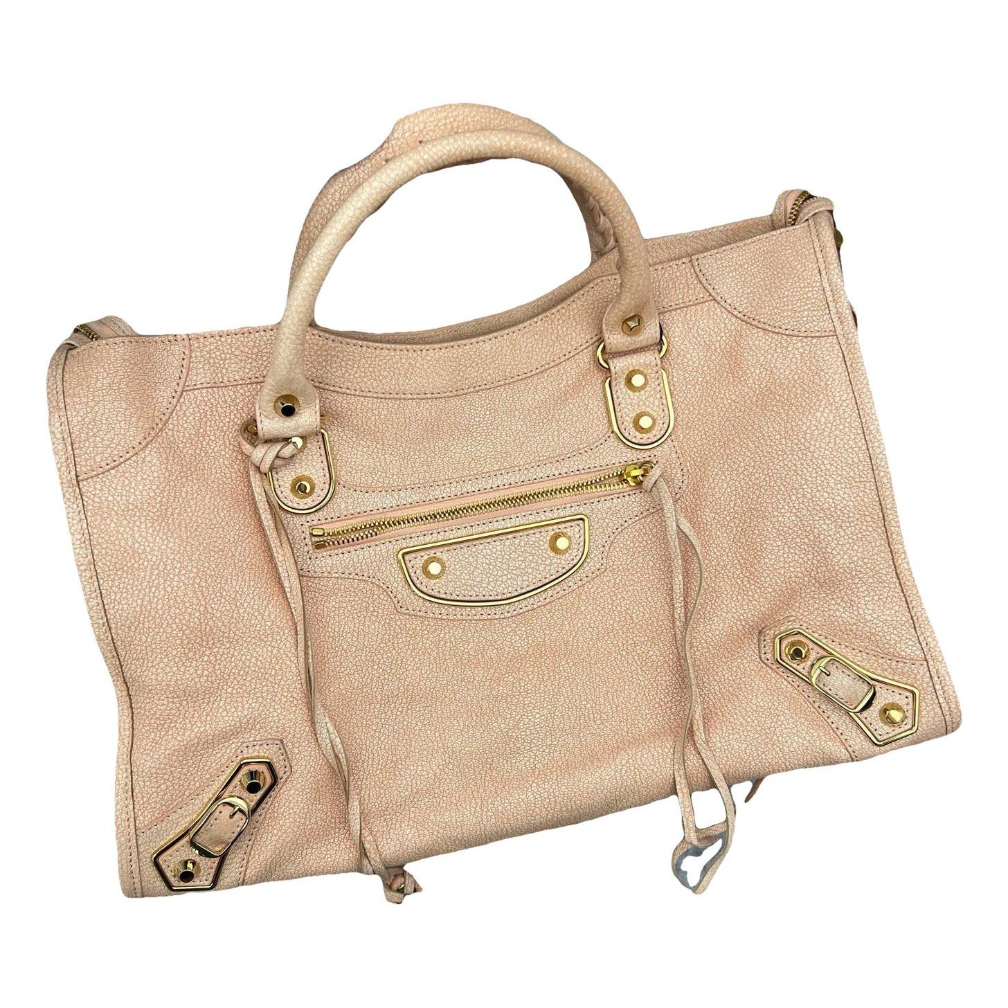 City leather handbag