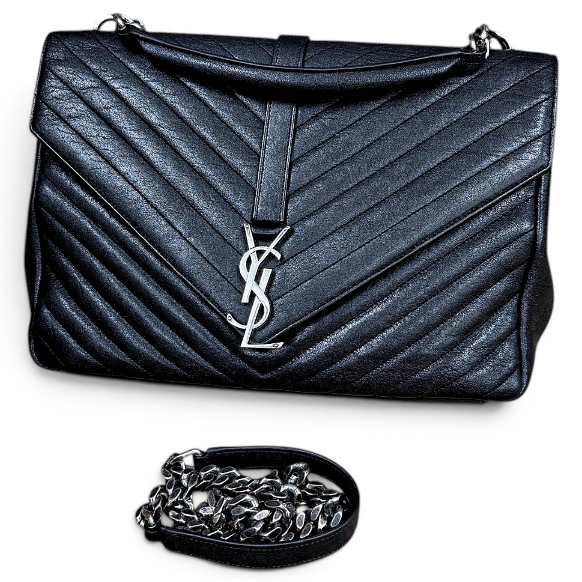 Saint Laurent Collége monogramme leather handbag