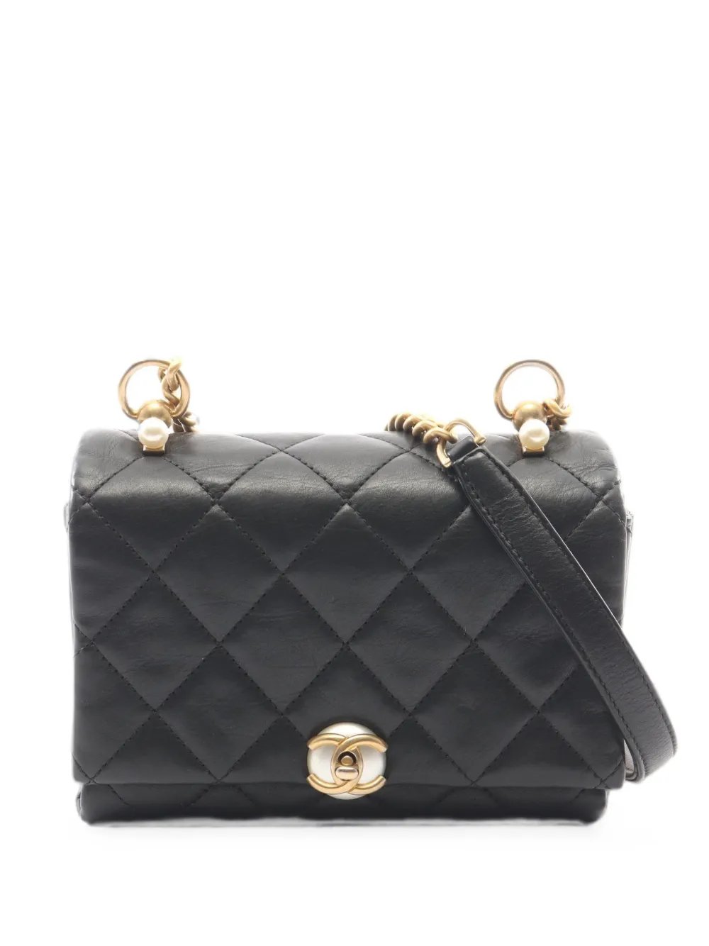 2019 matelassé pearl-detail mini shoulder bag