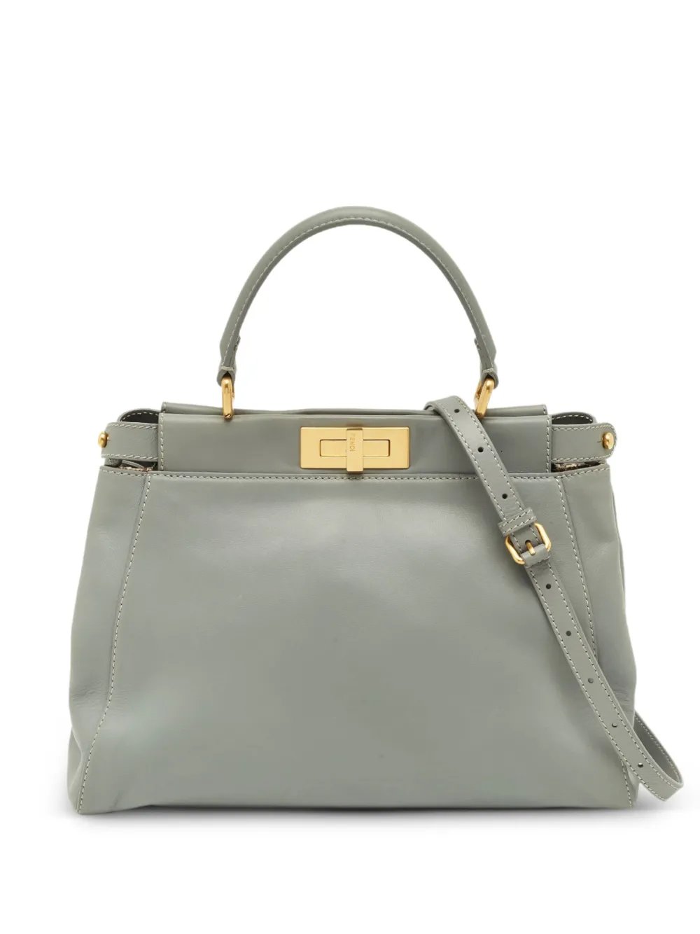 2013 medium Peekaboo twist-lock leather tote bag