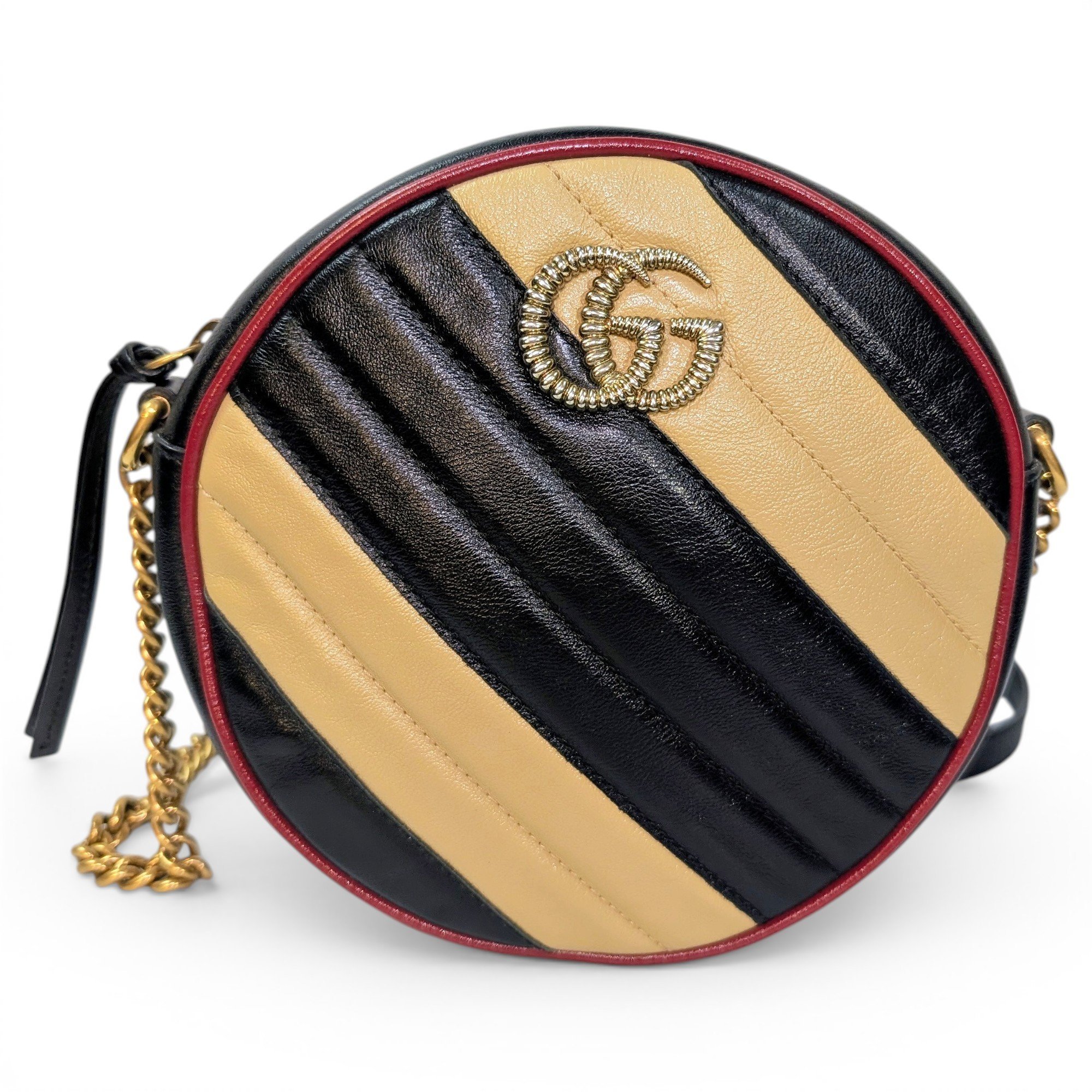 GG Marmont Round leather crossbody bag