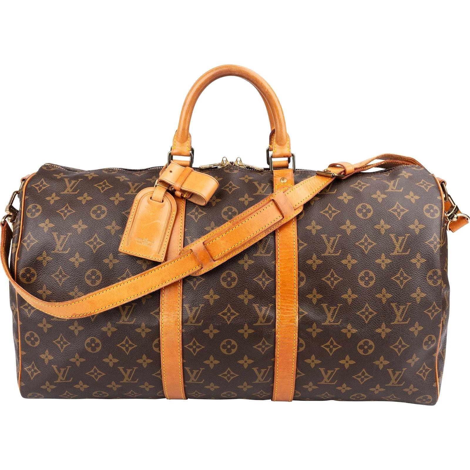 Keepall leather travel bag