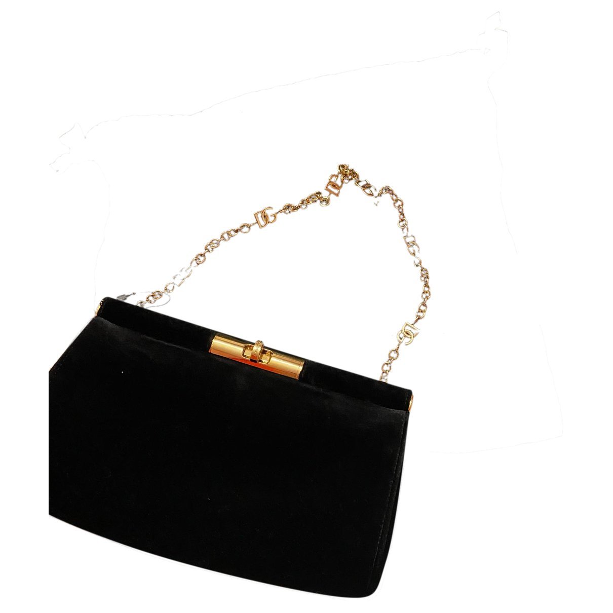 DG Girls velvet clutch bag