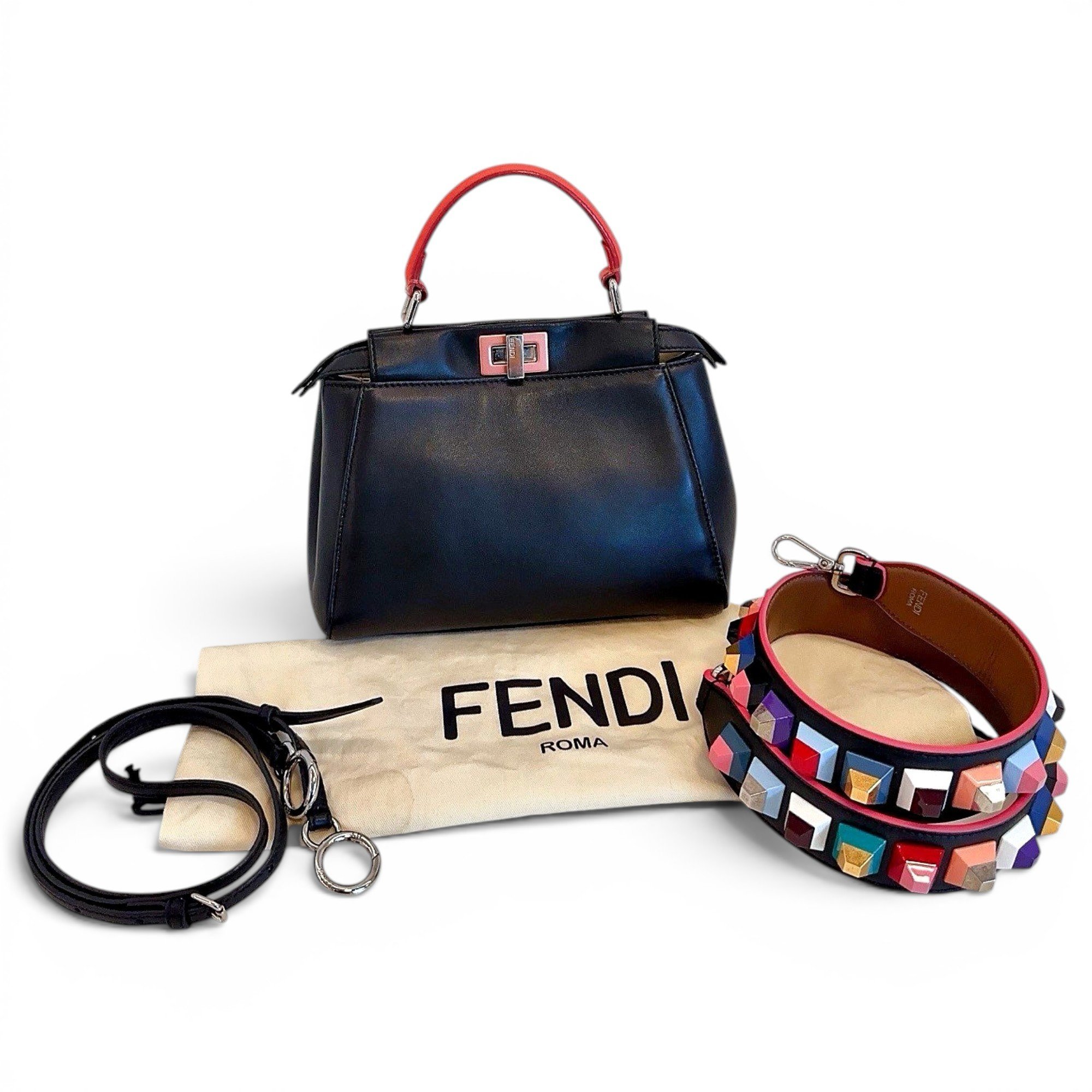 Peekaboo leather handbag