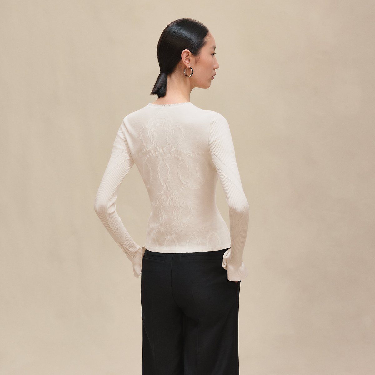 Blanc Naturel "Palefroi Remix" Light Long-sleeve Sweater