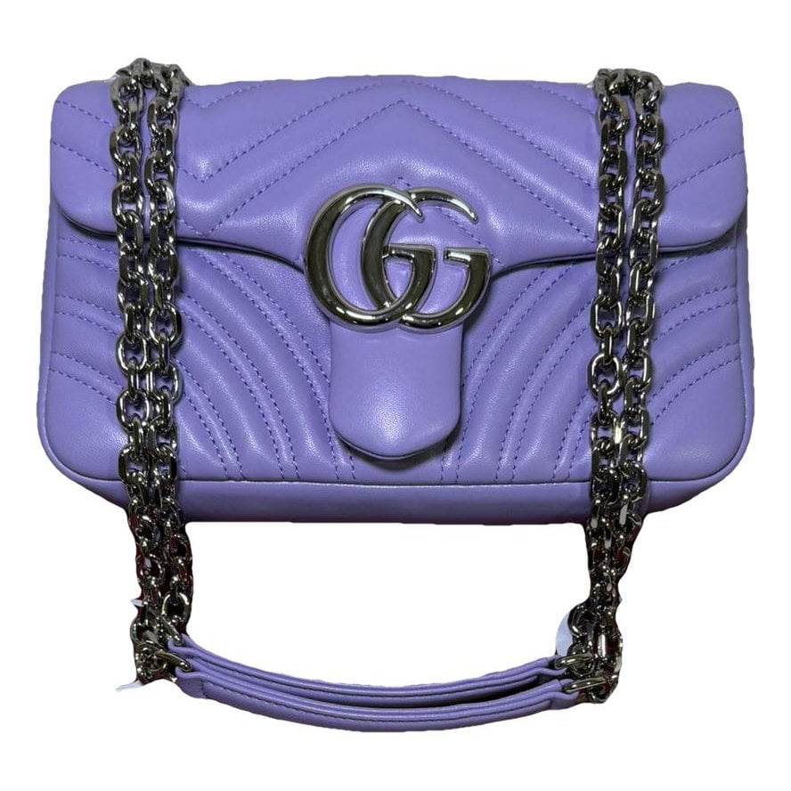 Pearly GG Marmont Flap leather crossbody bag