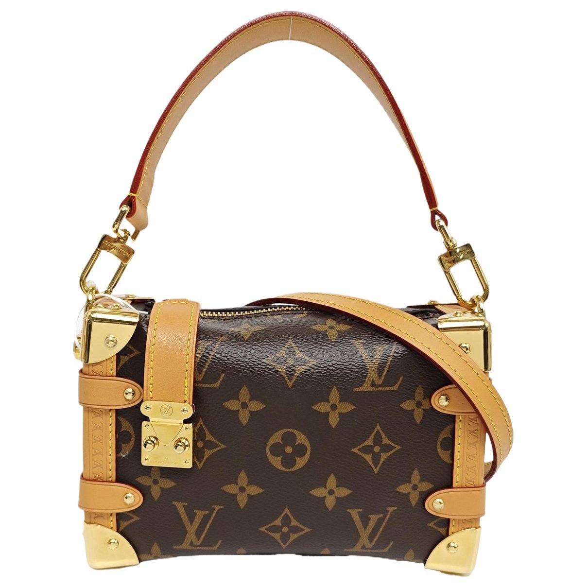 Side Trunk leather handbag