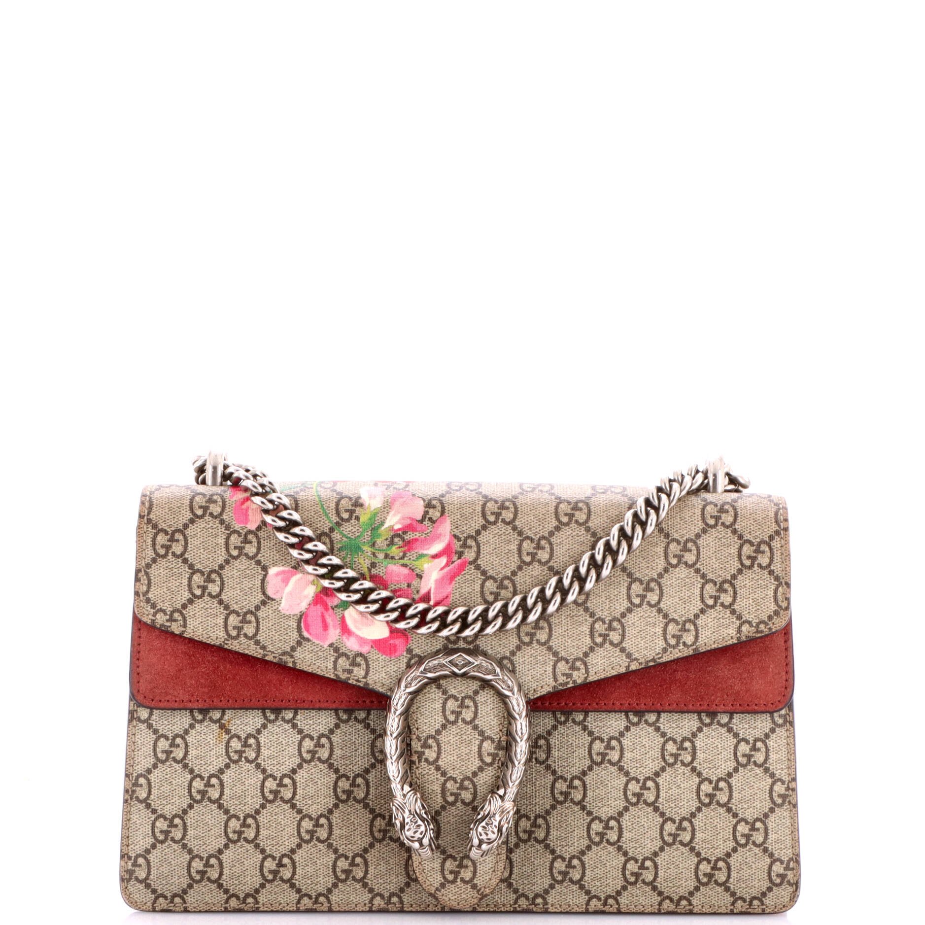 Dionysus Bag Blooms Print GG Coated Canvas Small