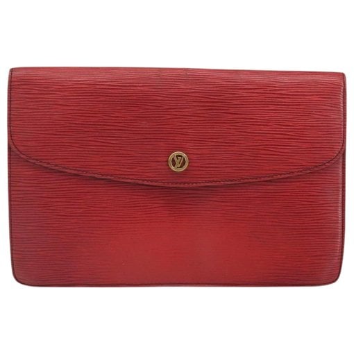 Leather clutch bag