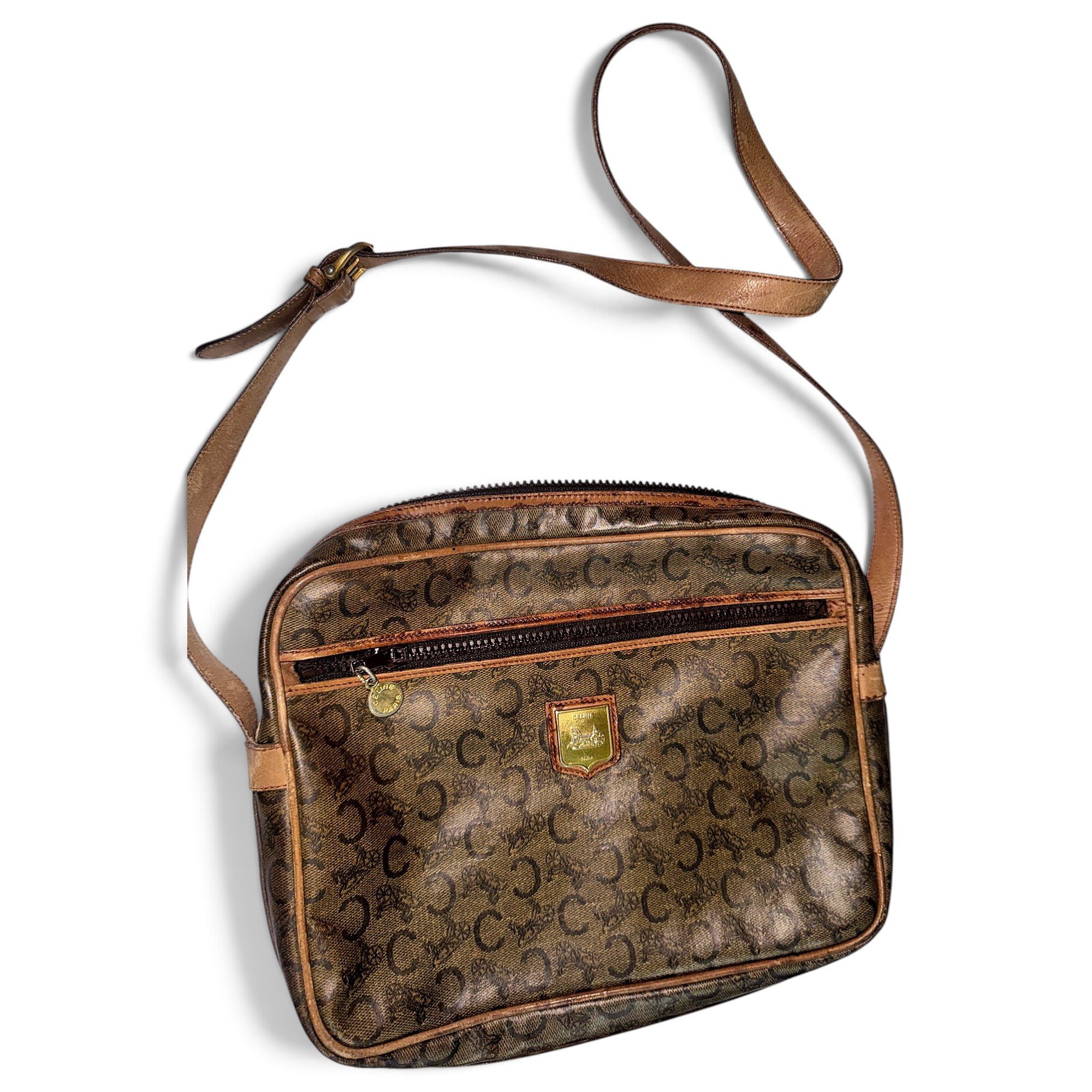 Triomphe leather crossbody bag