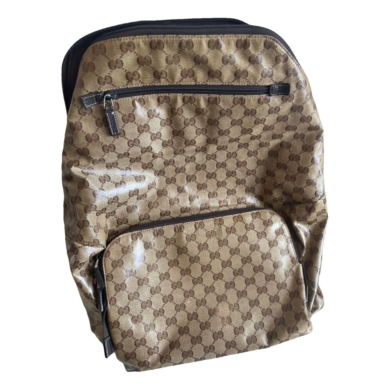 Patent leather backpack