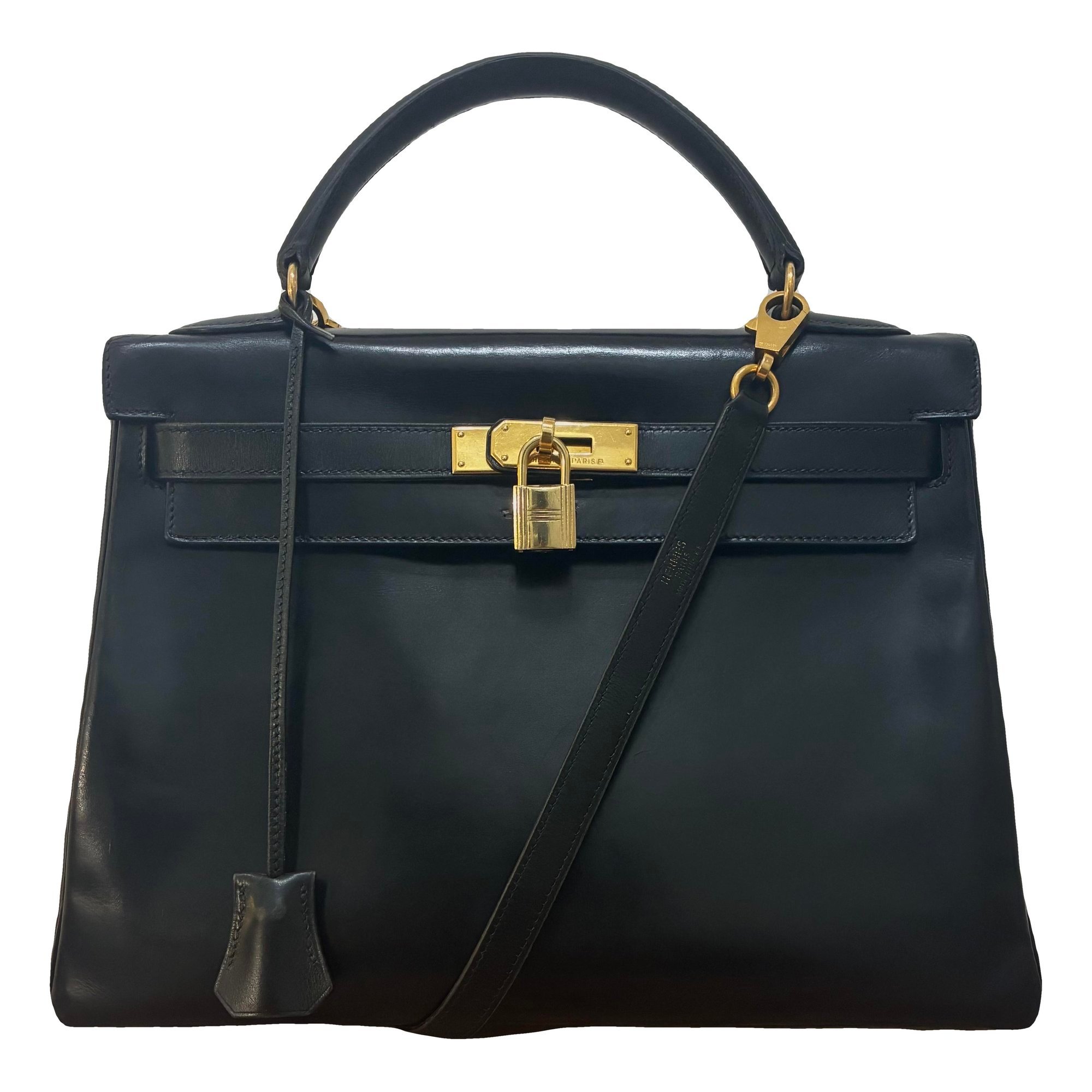Hermes Kelly 32 Handbag Black 1997