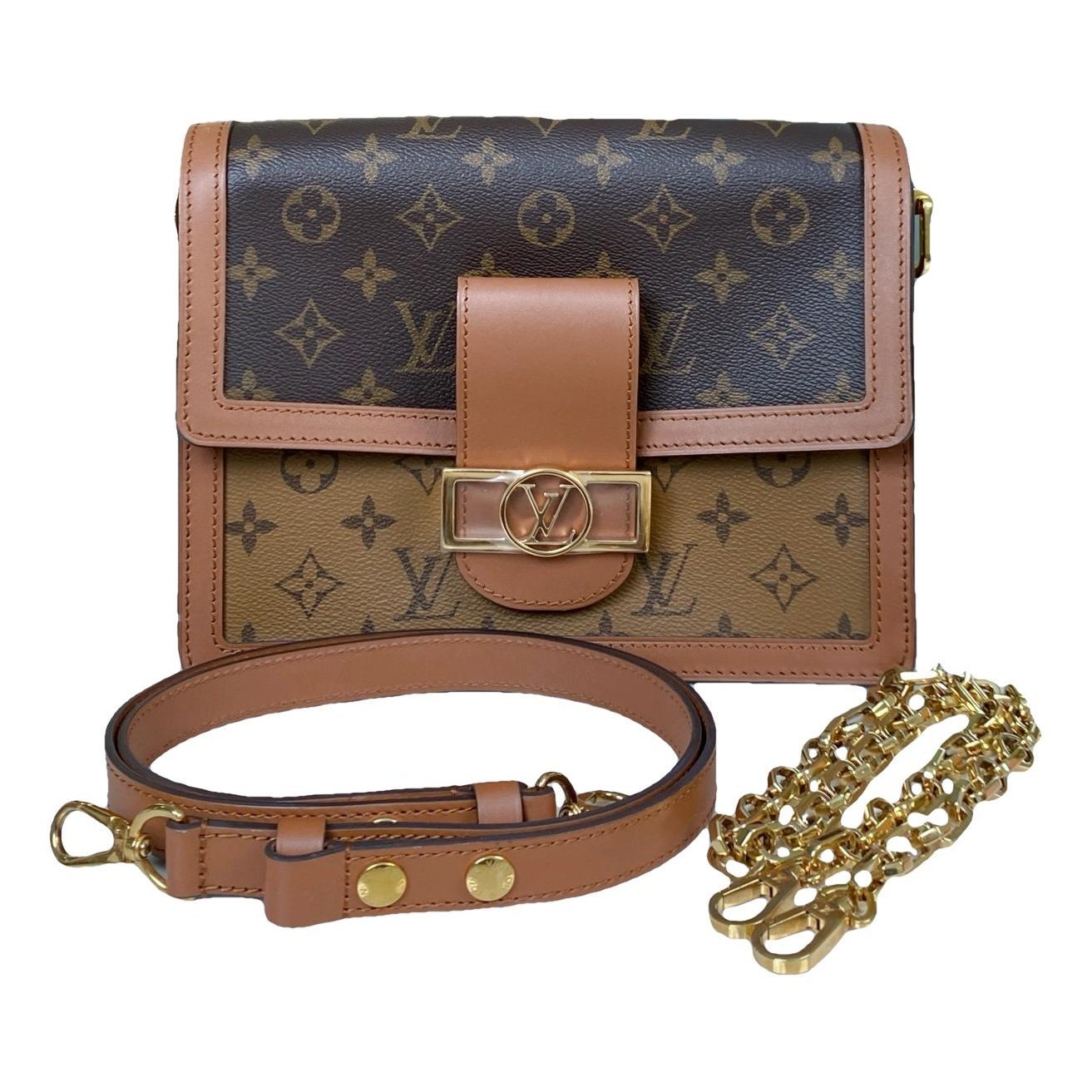 Dauphine leather handbag