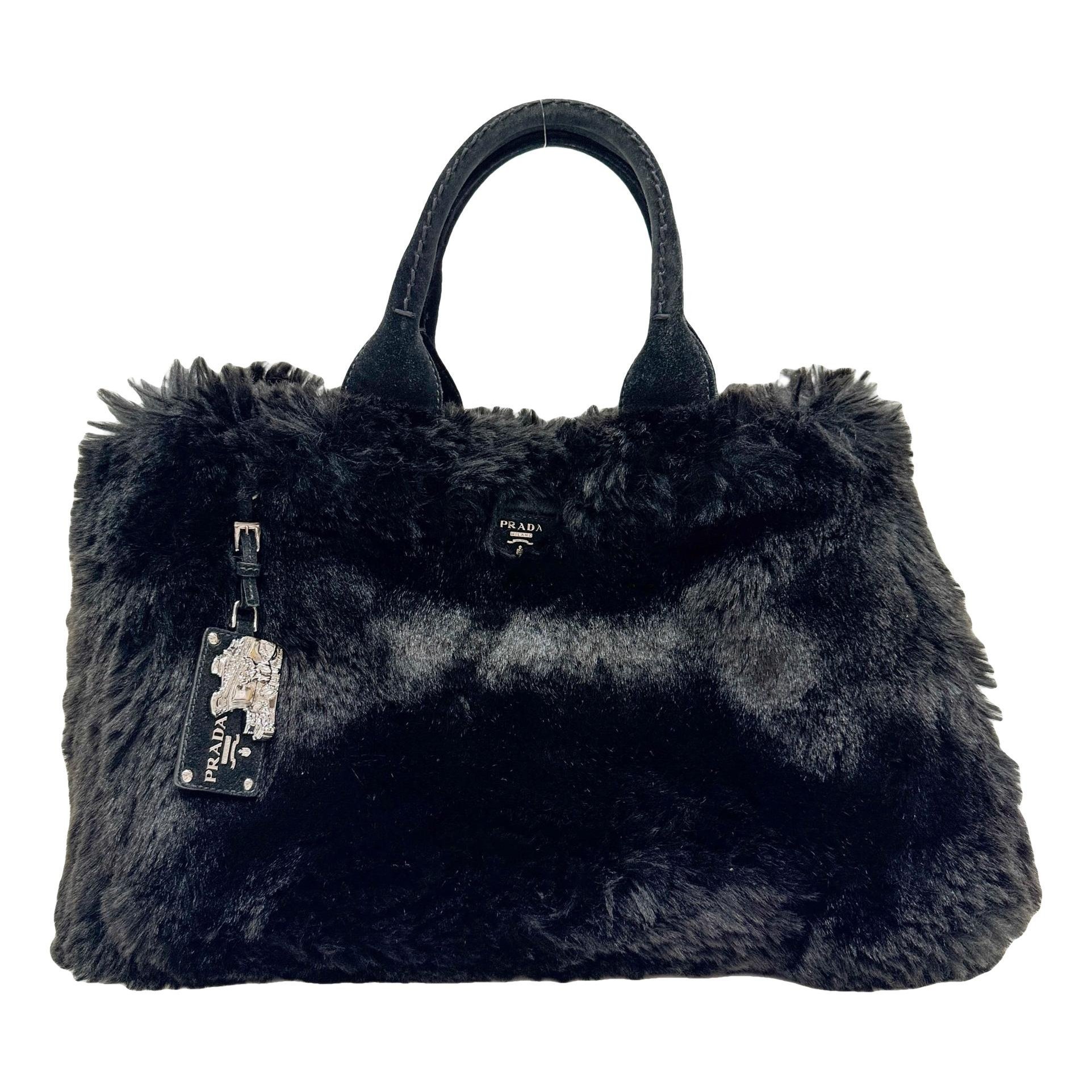 Faux fur handbag