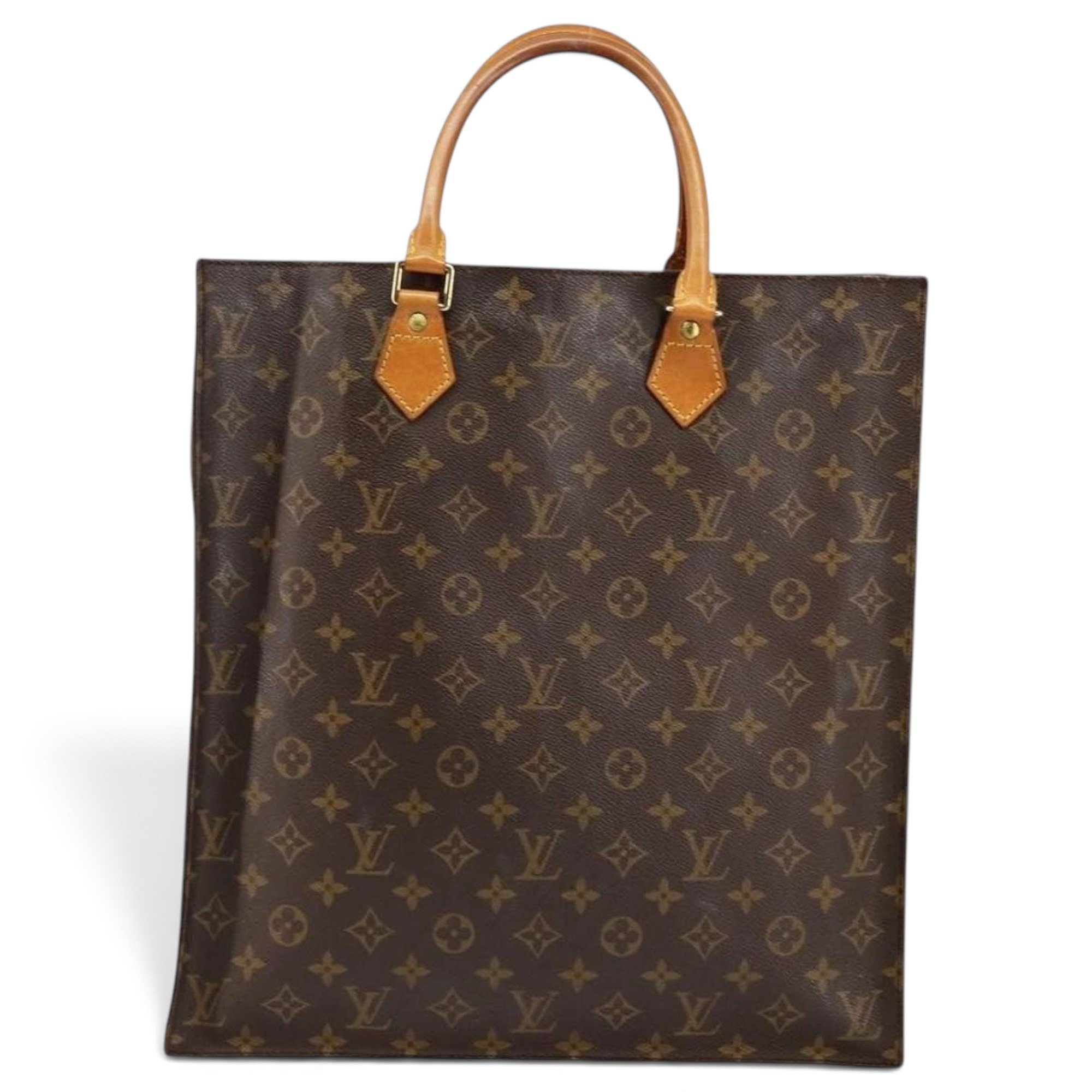 Plat leather handbag