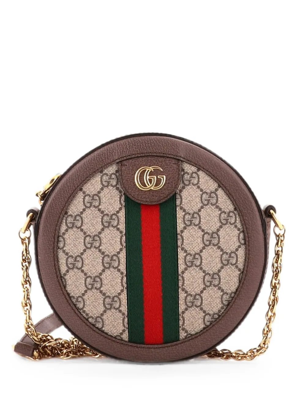 Ophidia Round Shoulder Bag GG Coated Canvas Mini crossbody bag