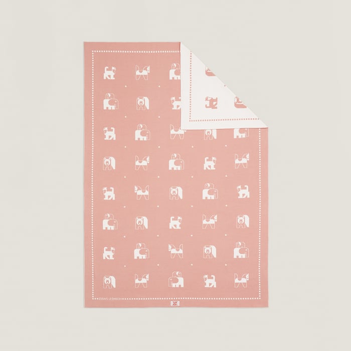 Rose Quartz Animaux Blocks Blanket