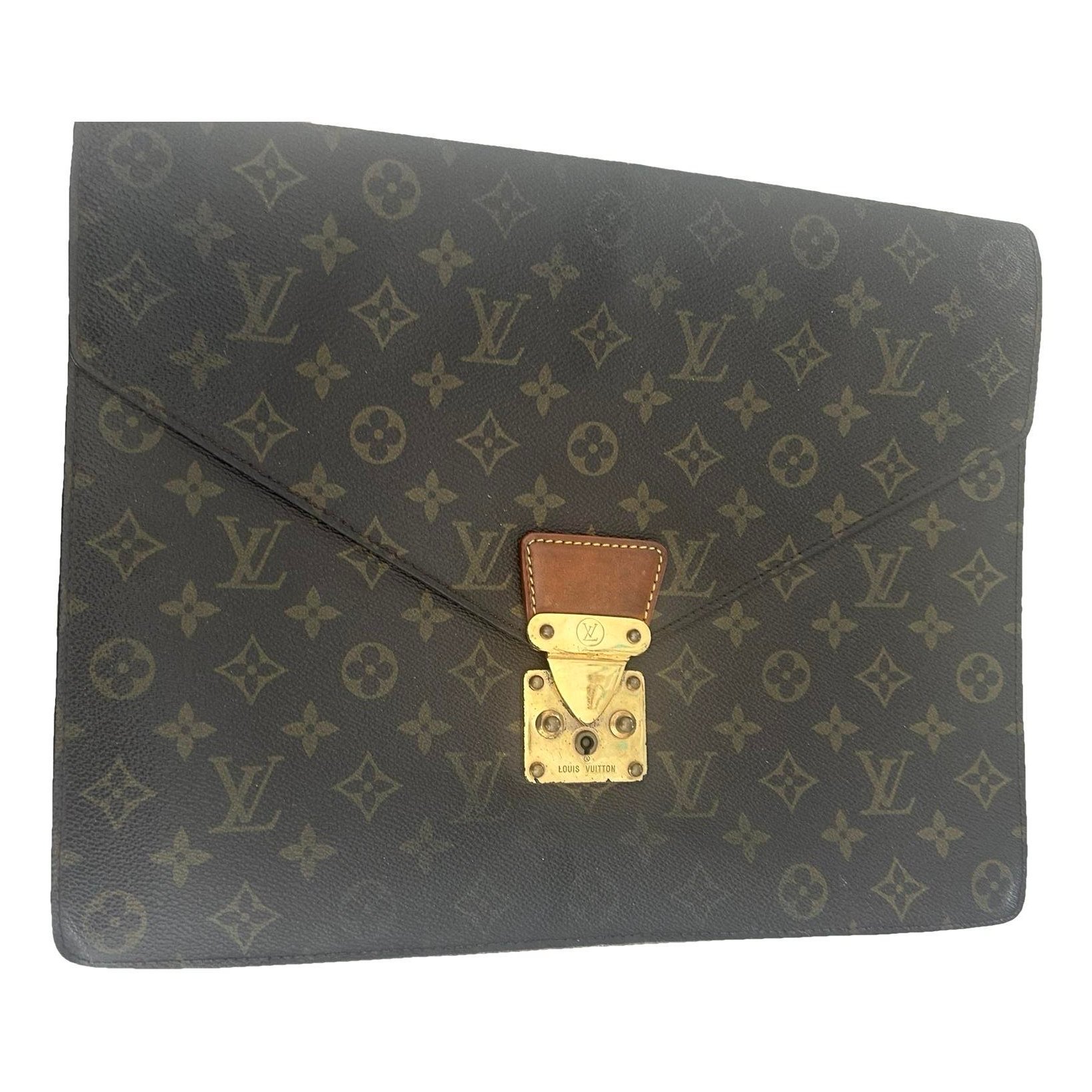 Leather clutch bag
