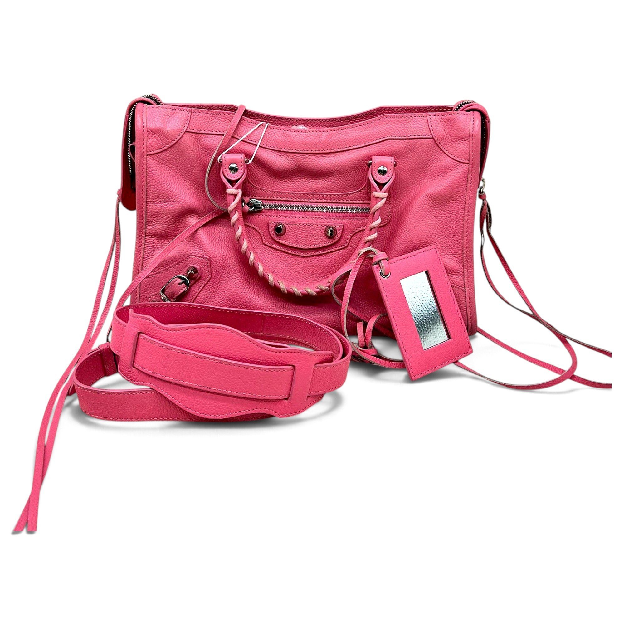 City leather handbag