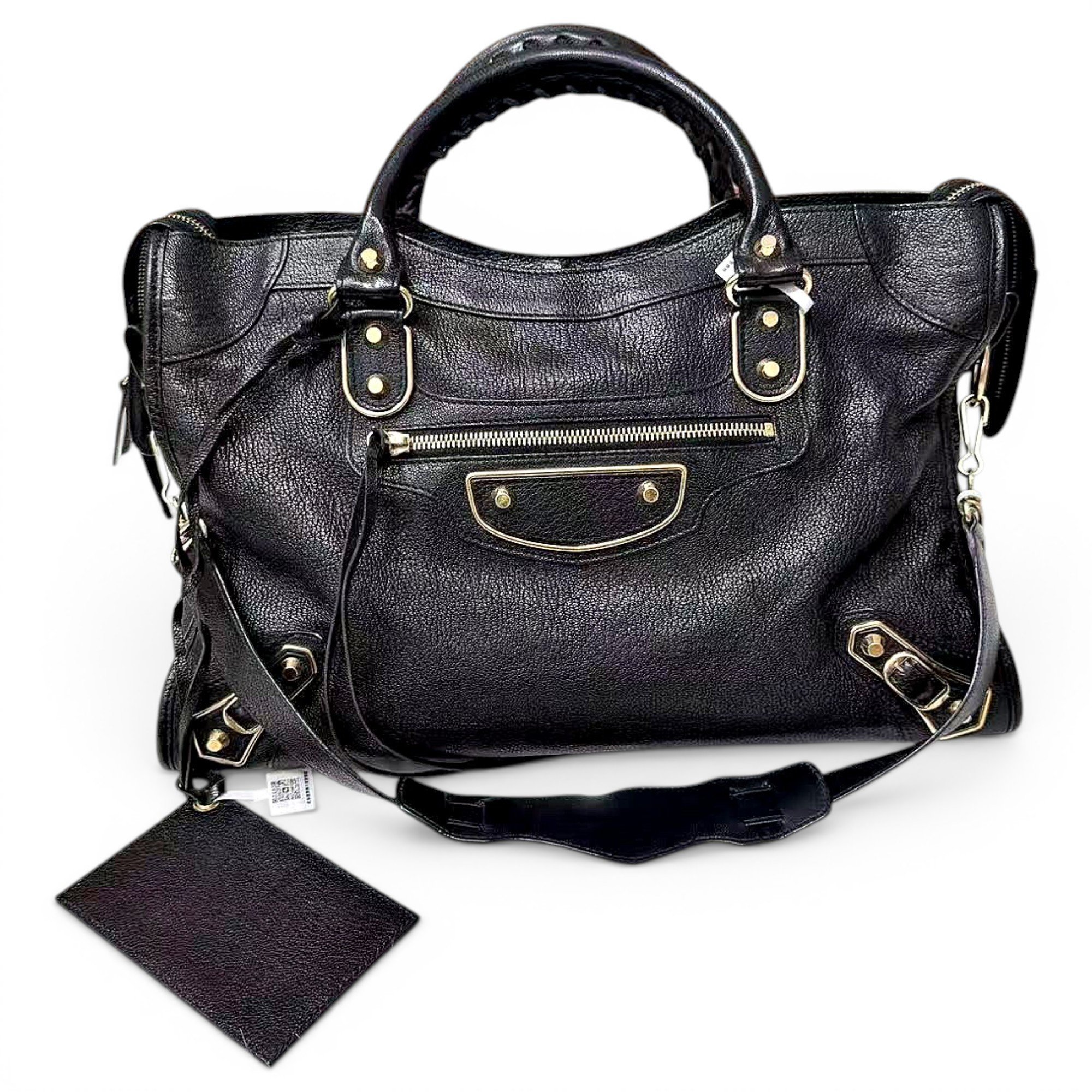 City leather handbag