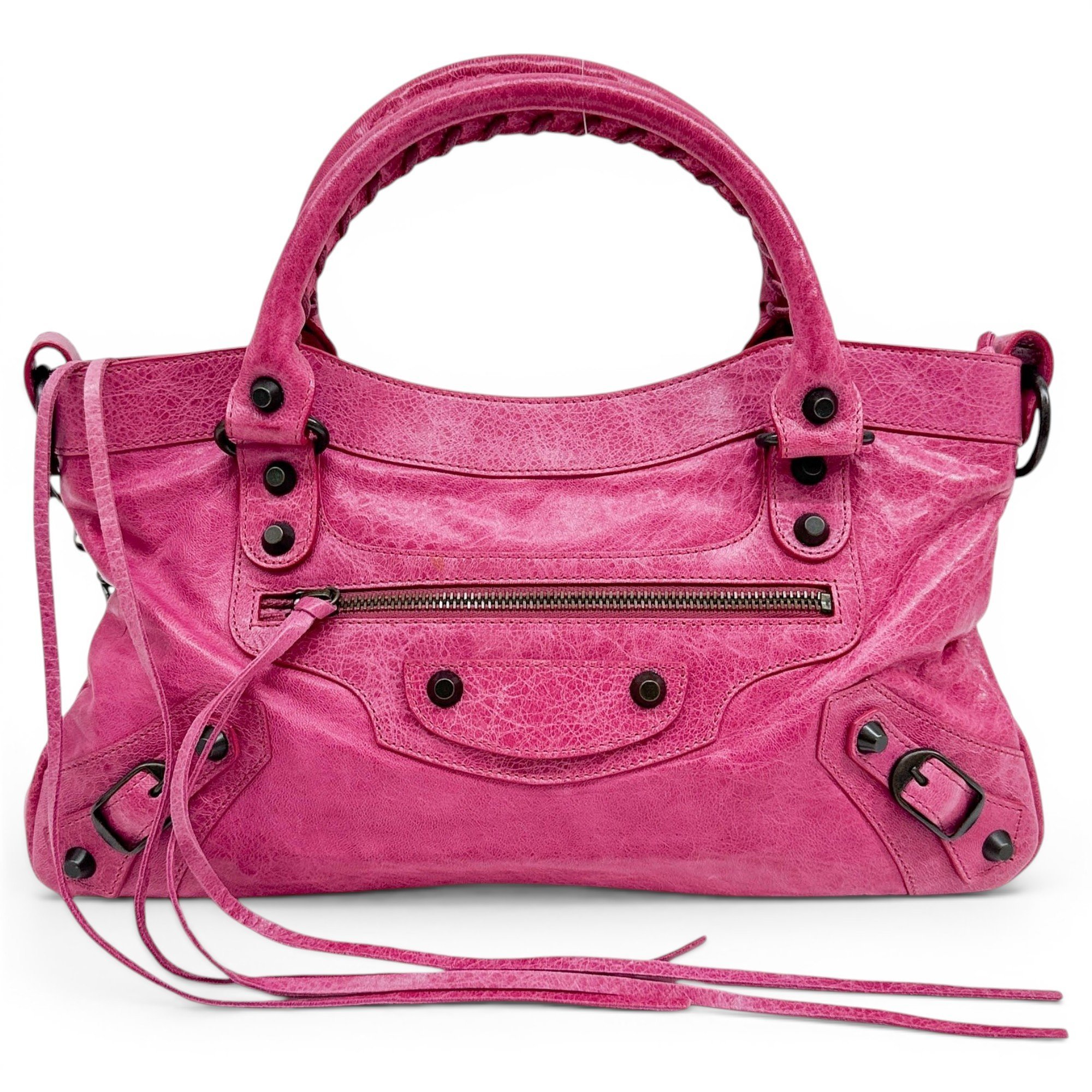 First leather handbag
