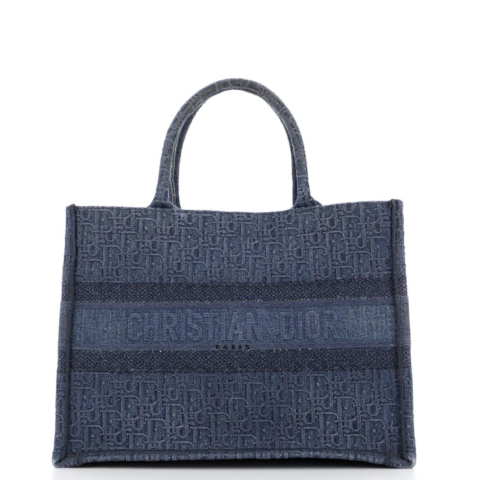 Dior Book Tote Oblique Denim Small