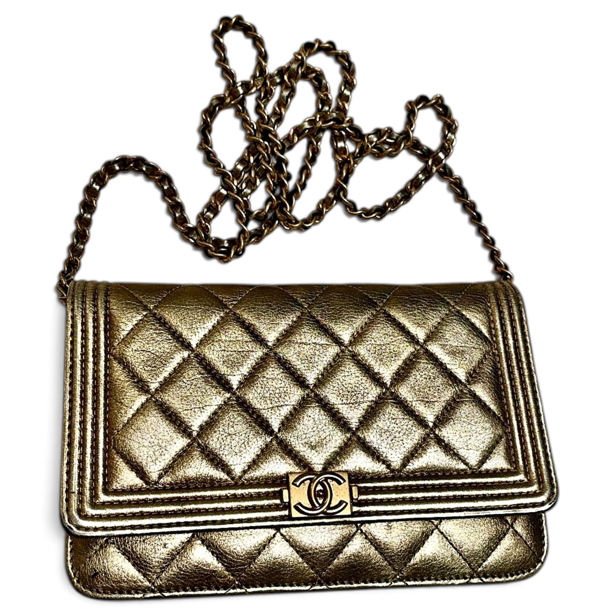 Wallet On Chain Boy leather crossbody bag