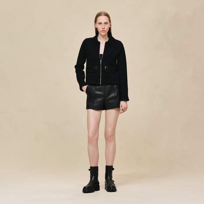 Noir Jacket With Pockets