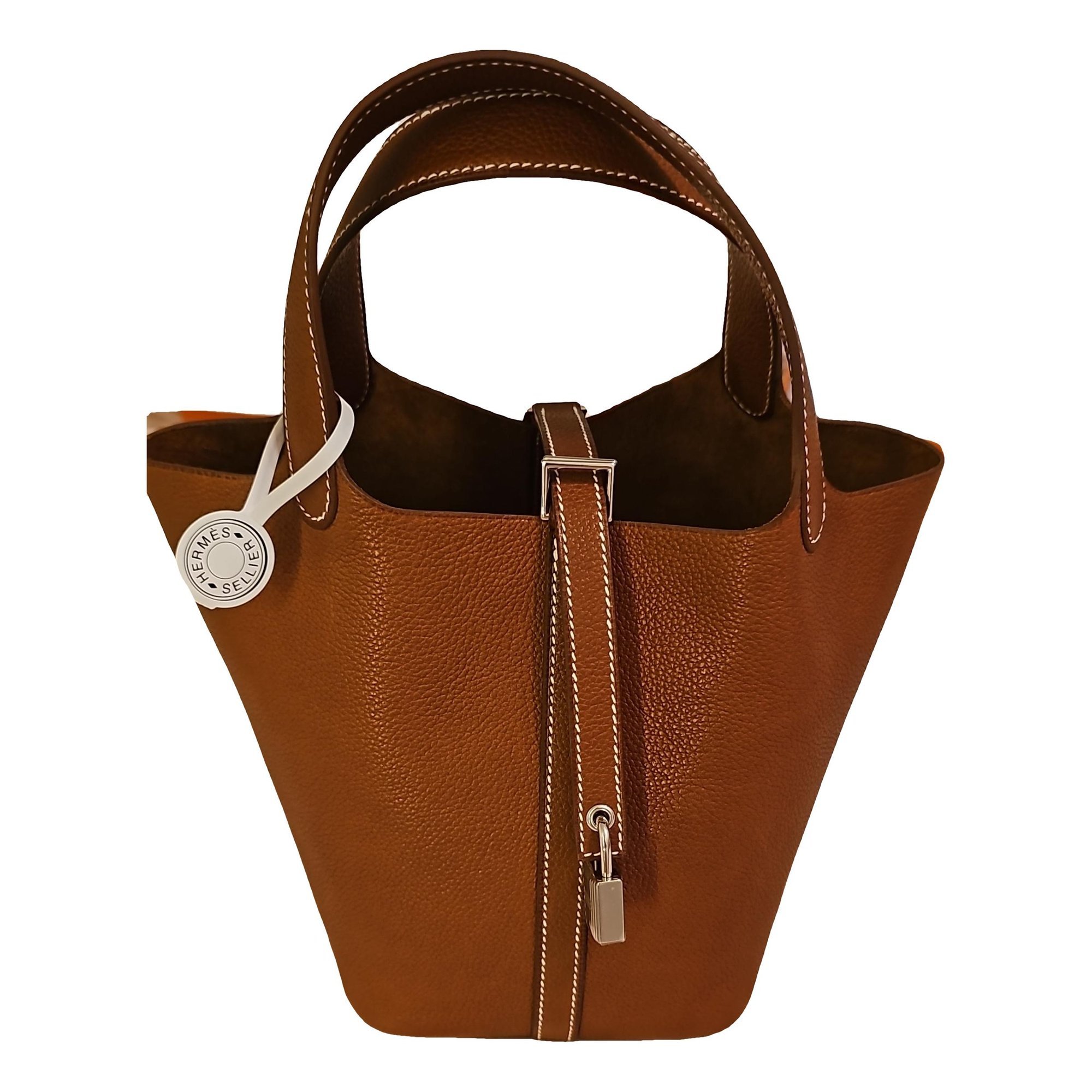 Picotin leather tote