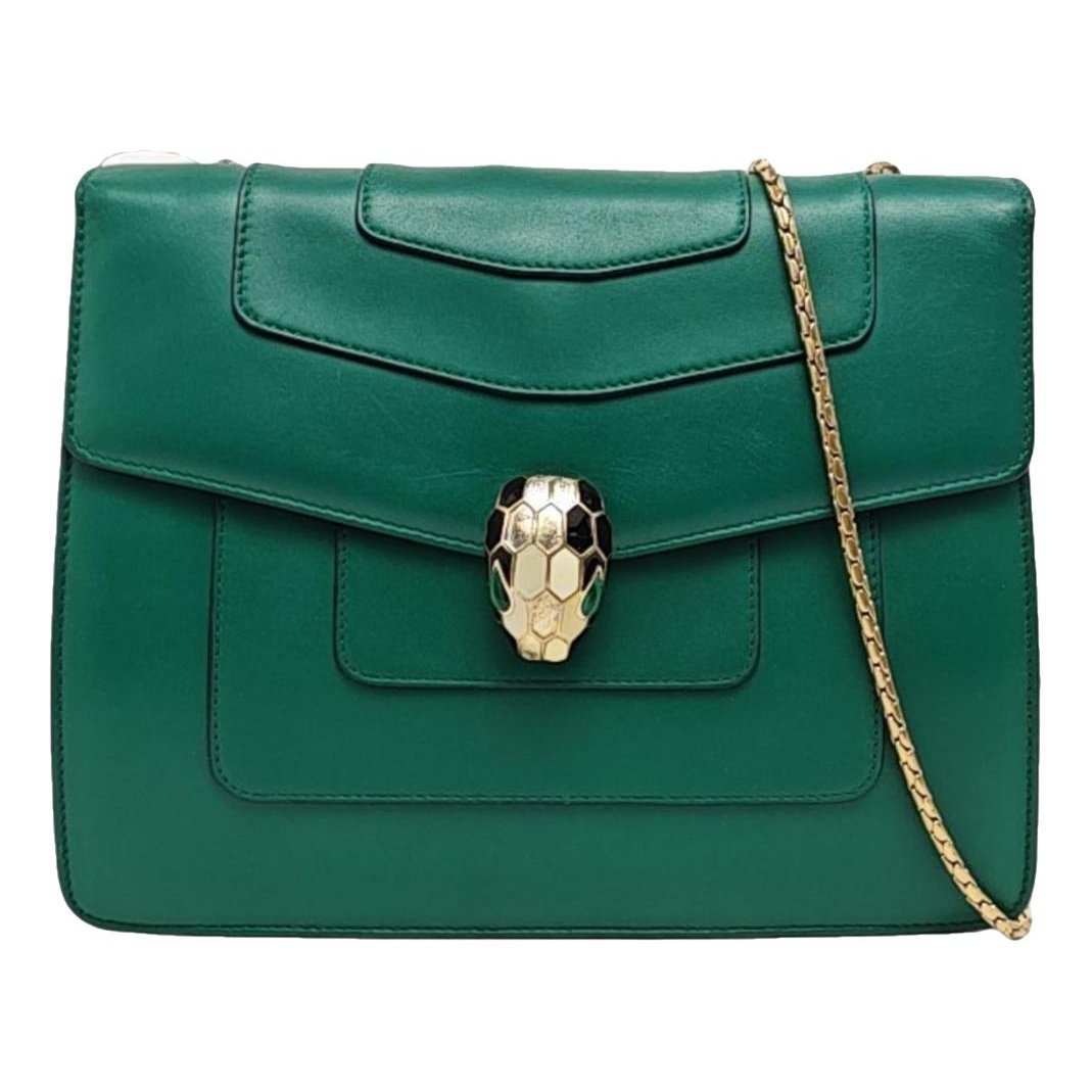 Serpenti leather handbag