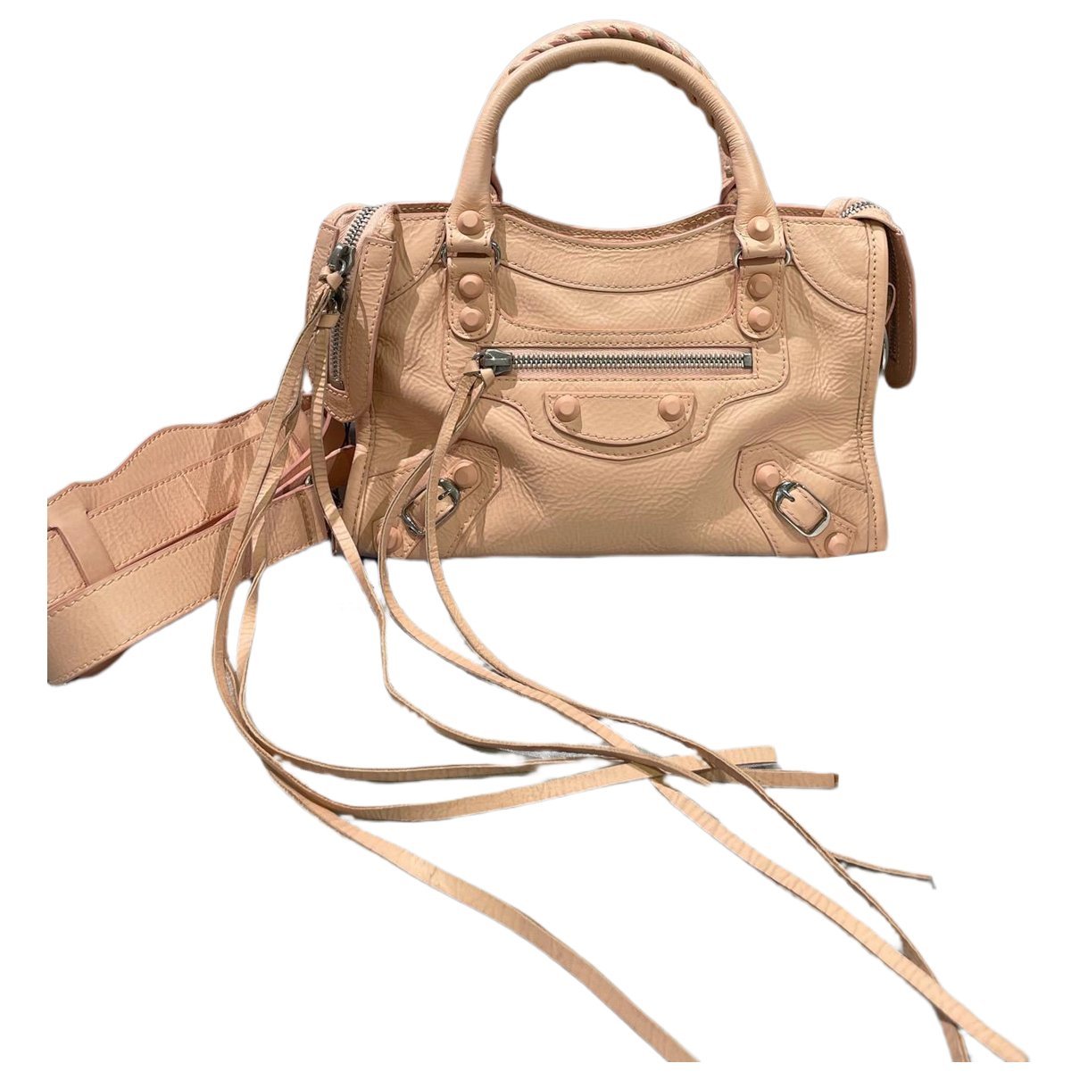 City leather handbag