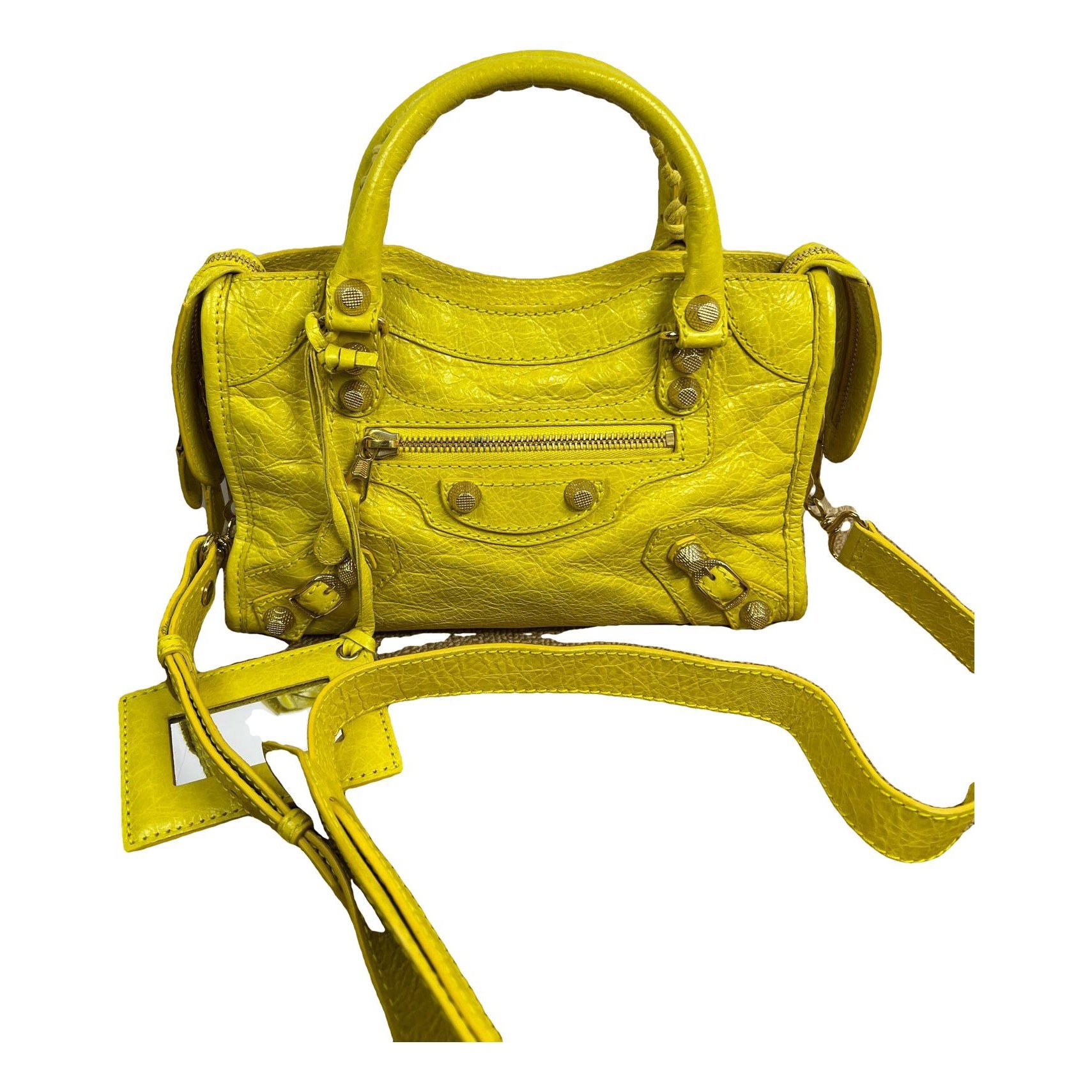 Classic Metalic leather handbag